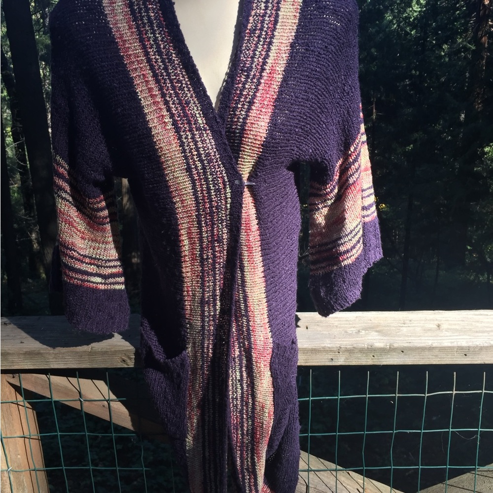 Easel 3/4 sleeve loose weave variegated rose, free shipping always HP 26x4 - Picture 2 of 8